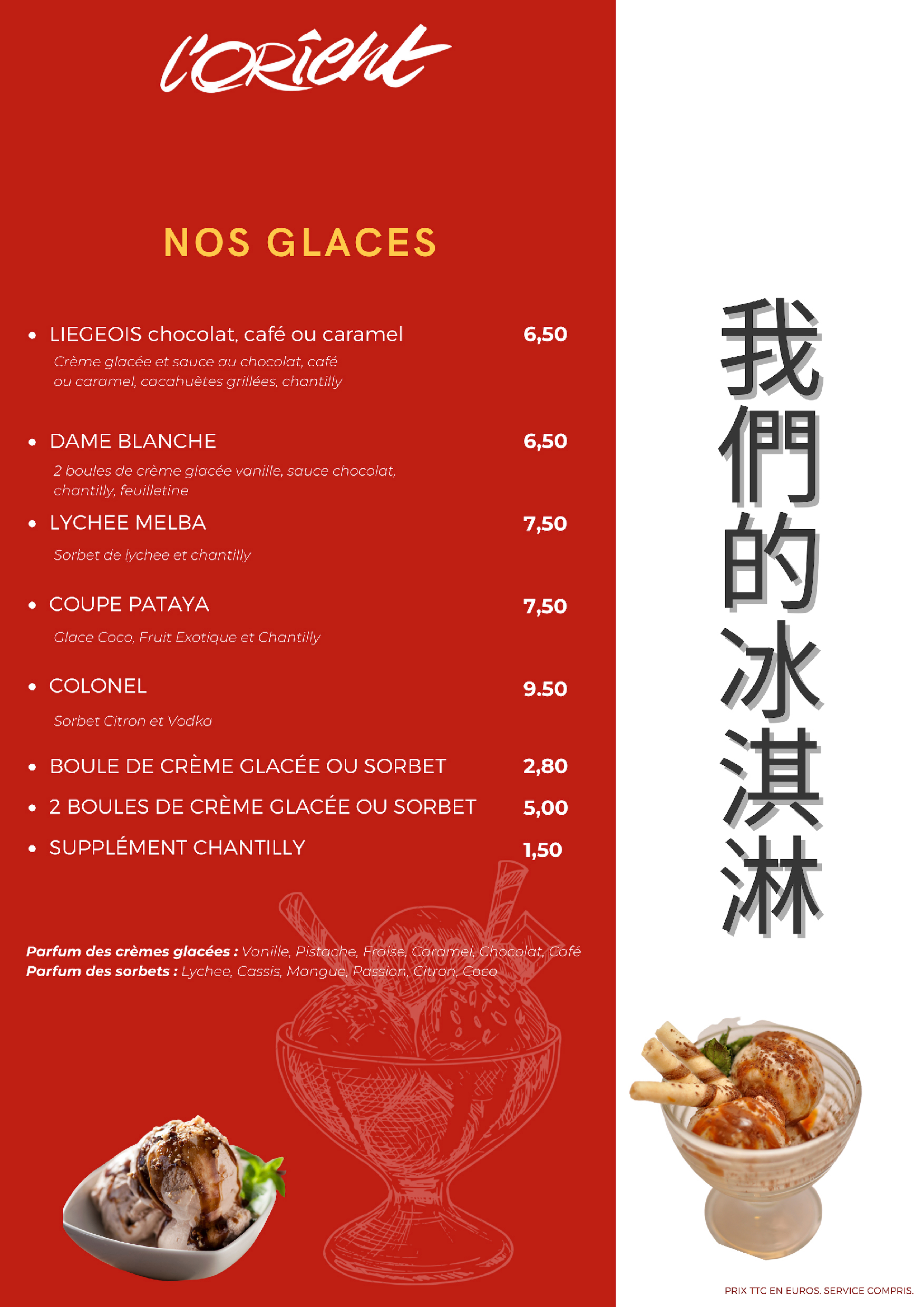 Carte et Menu Orient 2023 16